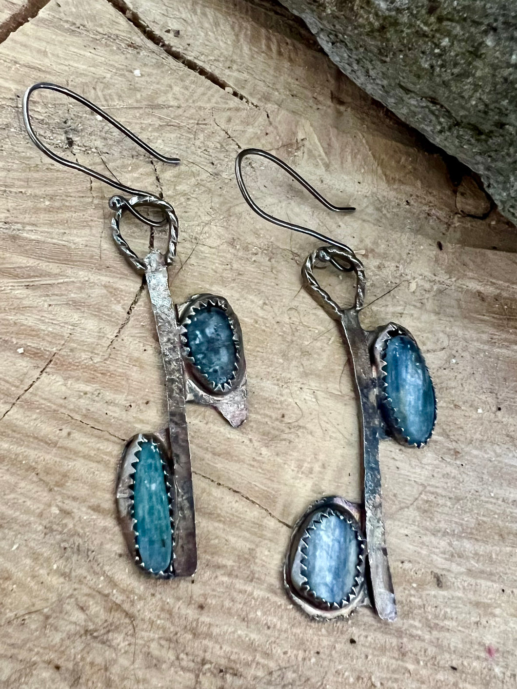 Kyanite Sterling silver earrings