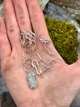 Load image into Gallery viewer, Aquamarine Sterling Silver Necklace (removable pendant)
