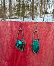 Load image into Gallery viewer, Tibetan Turquoise Sterling silver earrings
