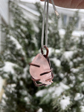Load image into Gallery viewer, Rose Quartz Copper Pendant
