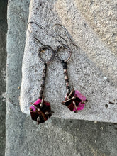 Load image into Gallery viewer, Copper Earrings with stone
