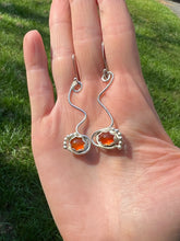 Load image into Gallery viewer, Mexican Fire Opal Sterling Silver Earrings
