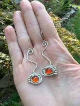 Load image into Gallery viewer, Mexican Fire Opal Sterling Silver Earrings
