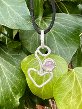 Load image into Gallery viewer, Rose Quartz Heart Sterling Silver Pendant
