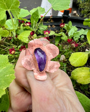 Load image into Gallery viewer, Copper Amethyst Wrap Ring (adjustable)
