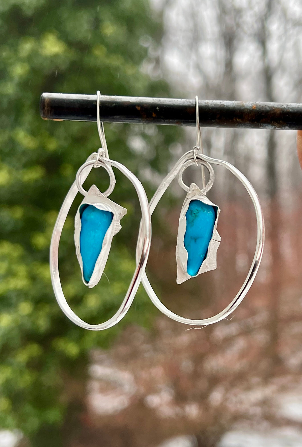 Bandit Mine Turquoise Sterling Silver Earrings