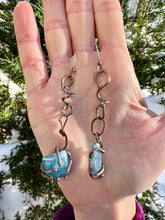 Load image into Gallery viewer, Aquamarine copper earrings
