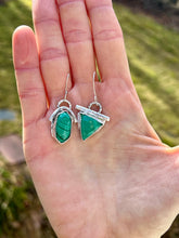 Load image into Gallery viewer, Malachite sterling silver earrings
