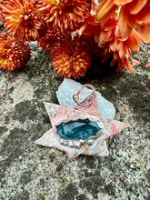 Load image into Gallery viewer, Kyanite Copper and Silver Jewish Star Pendant
