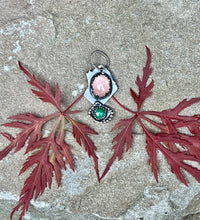 Load image into Gallery viewer, Morganite and Malachite Sterling Silver Pendant
