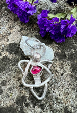 Load image into Gallery viewer, Pink Sterling Silver Jewish Star Pendant
