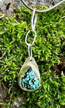 Load image into Gallery viewer, Hubei Turquoise Sterling Silver dangle pendant
