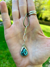 Load image into Gallery viewer, Hubei Turquoise Sterling Silver dangle pendant

