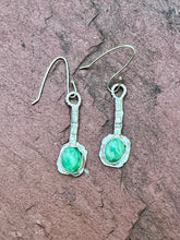 Load image into Gallery viewer, Green agate Sterling Silver earrings
