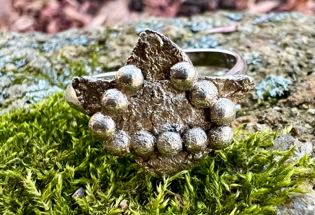 Sterling silver adjustable Jewish star ring
