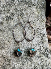 Load image into Gallery viewer, Copper Earrings with stones
