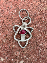 Load image into Gallery viewer, Pink Sterling Silver Jewish Star Pendant
