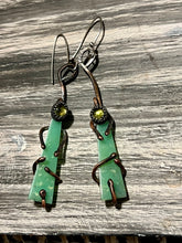 Load image into Gallery viewer, Chrysoprase and Peridot Earrings
