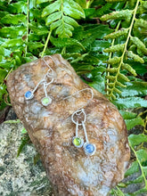 Load image into Gallery viewer, Kyanite and Peridot sterling silver earrings
