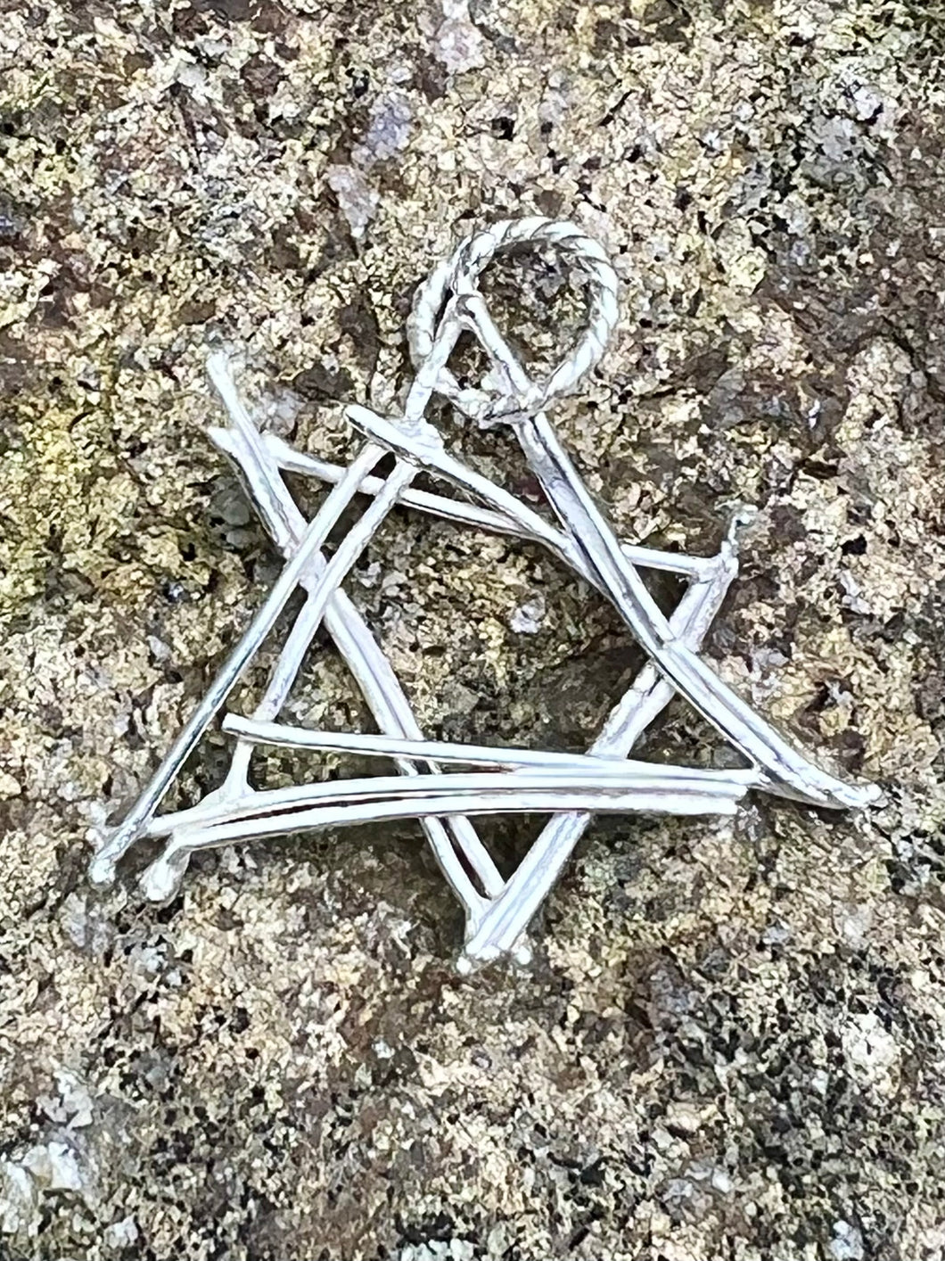 Silver Jewish star pendant