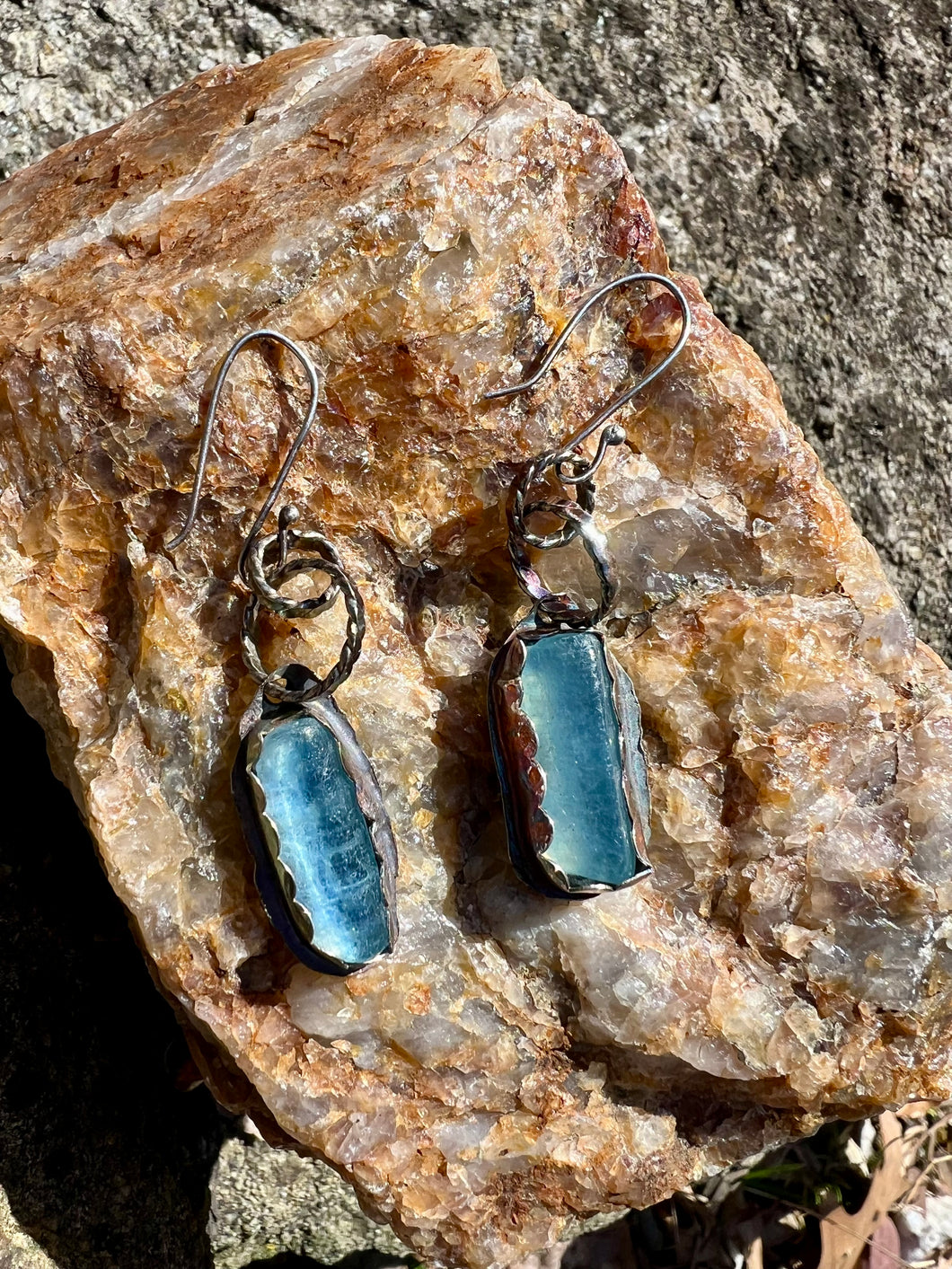 Aquamarine Sterling silver earrings