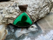 Load image into Gallery viewer, Malachite Sterling Silver Pendant
