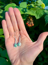 Load image into Gallery viewer, Green agate Sterling Silver earrings
