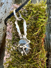 Load image into Gallery viewer, Midnight Quartzite sterling silver pendant - sparkly!!
