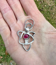 Load image into Gallery viewer, Pink Sterling Silver Jewish Star Pendant
