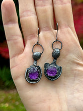 Load image into Gallery viewer, Amethyst sterling silver earrings
