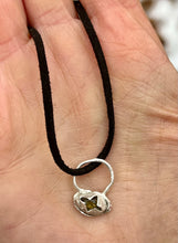 Load image into Gallery viewer, Tourmaline Evil Eye Silver Charm
