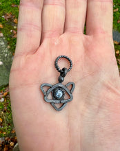Load image into Gallery viewer, Kyanite Sterling silver Jewish star pendant
