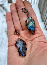 Load image into Gallery viewer, Labradorite Copper Earrings

