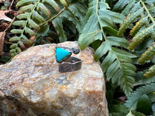 Load image into Gallery viewer, Bandit mine turquoise sterling silver wrap adjustable ring
