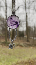 Load and play video in Gallery viewer, Amethyst Sculptural Sterling Silver Pendant
