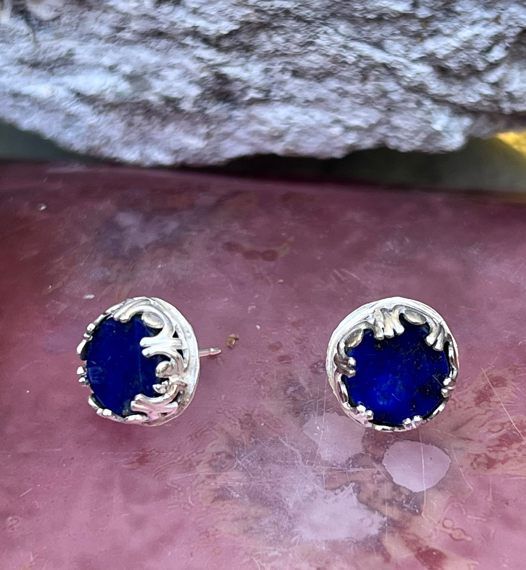 Lapis Lazuli Sterling Silver Post Earrings