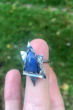 Load image into Gallery viewer, Labradorite sterling silver star adjustable ring
