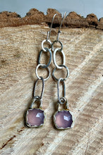 Load image into Gallery viewer, Lavender Chalcedony Sterling Silver Dangle Earrings

