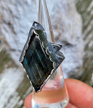 Load image into Gallery viewer, Labradorite Geometric Sterling Silver Adjustable Ring
