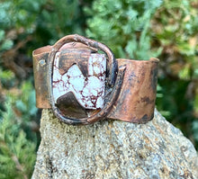 Load image into Gallery viewer, Wild Horse Magnesite Copper Cuff Bracelet
