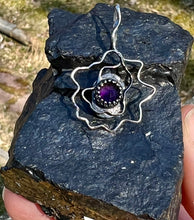 Load image into Gallery viewer, Amethyst Flower Sterling Silver Pendant
