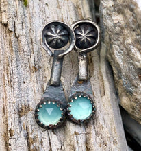 Load image into Gallery viewer, Blue Paraiba Chalcedony Post Earrings
