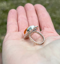 Load image into Gallery viewer, Mexican Fire Opal Sterling Silver Ring
