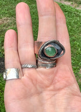 Load image into Gallery viewer, Copper Green Strawberry Quartz Wrap Evil Eye Ring
