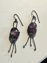 Load image into Gallery viewer, Amethyst Sterling Silver dangle earrings
