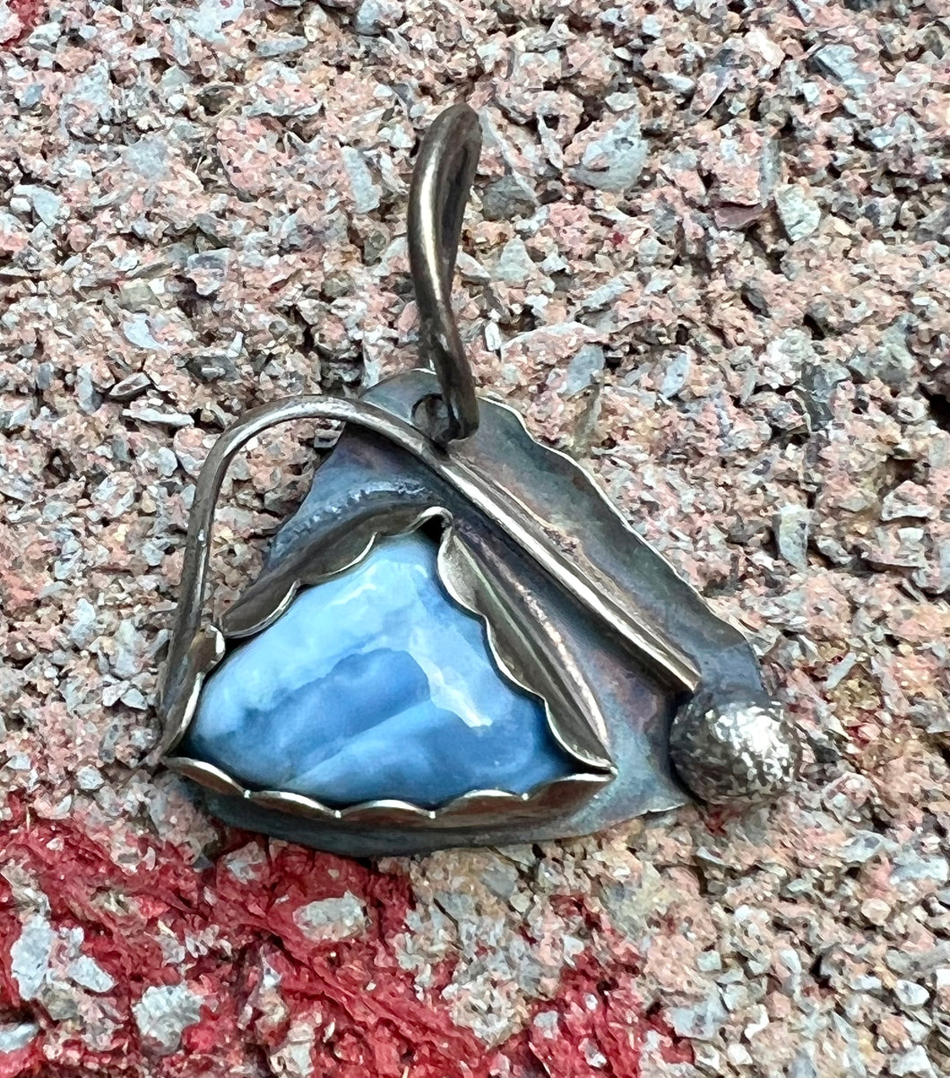 Blue Opal Sterling Silver Charm