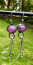 Load image into Gallery viewer, Ruby Dangle Sterling Silver Earrings
