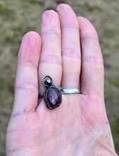 Load image into Gallery viewer, Sheen Ruby Sterling Silver Adjustable Ring
