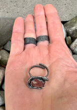 Load image into Gallery viewer, Strawberry Quartz Snake adjustable ring
