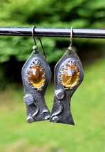 Load image into Gallery viewer, Citrine and sterling silver earrings
